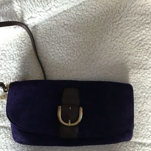 Brand new, Suede Coach wristlet. Rich purple